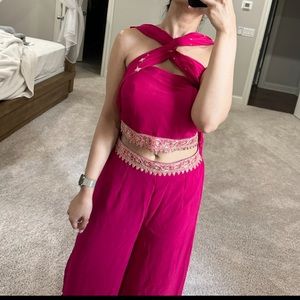 Indowestern co ord set Indian Pakistan trendy party wear with matching purse